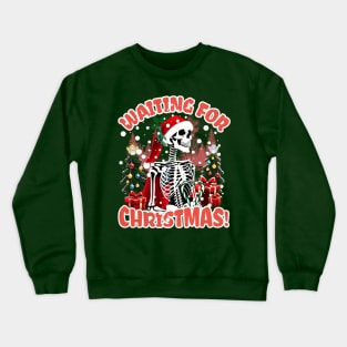 Skeleton Christmas Funny for Xmas Pajamas Skeletons Santa Crewneck Sweatshirt